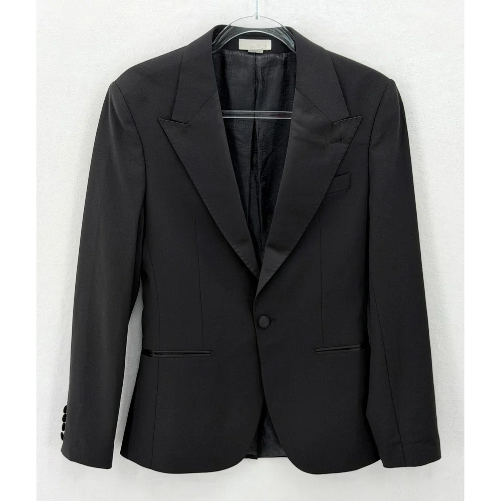 Noak Blazer Mens 36S Black Tuxedo Formal Suit Jacket Wedding Prom Occasion Event